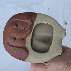 MCM Vintage UCTCI Japanese Pottery Elephant Sculpture Standing Picture Frame Art